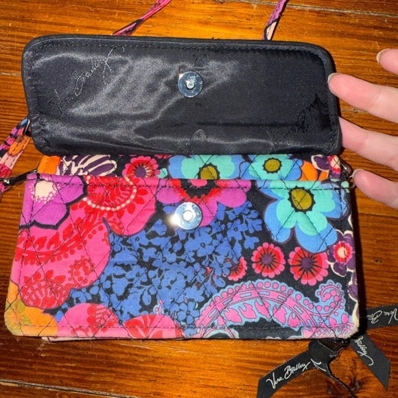Vera Bradley Quilted Red and Pink Wristlet Clutch - Picture 4 of 6